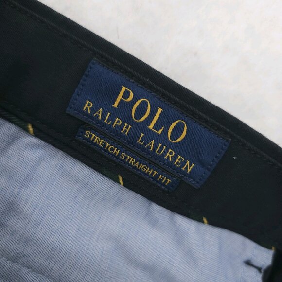 POLO RALPH LAUREN Chino Pants Navy Blue Stretch Straight Fit Size 34x30 - Picture 6 of 10